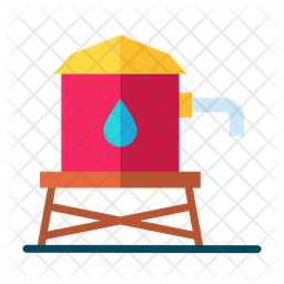 256x256 Water Tower Icon Of Flat Style