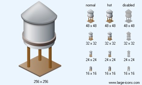 464x280 Water Tower Icon Large Home Icons