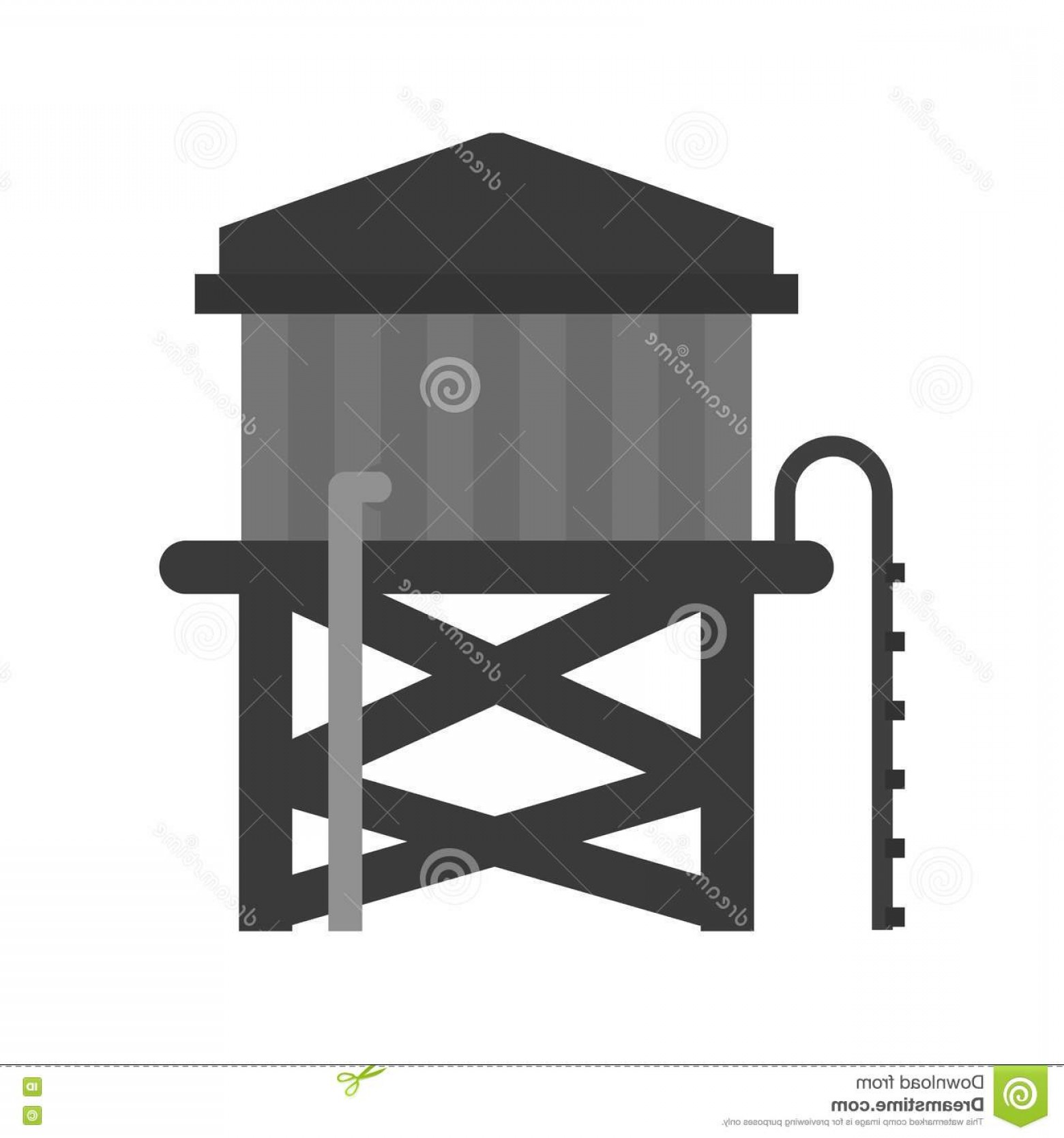 1560x1668 Stock Illustration Water Tower Cowboy Icon Vector Image Can Also