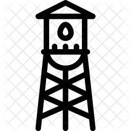 256x256 Water, Tower, City, House, Realtor, Real, Estate Icon Of Line