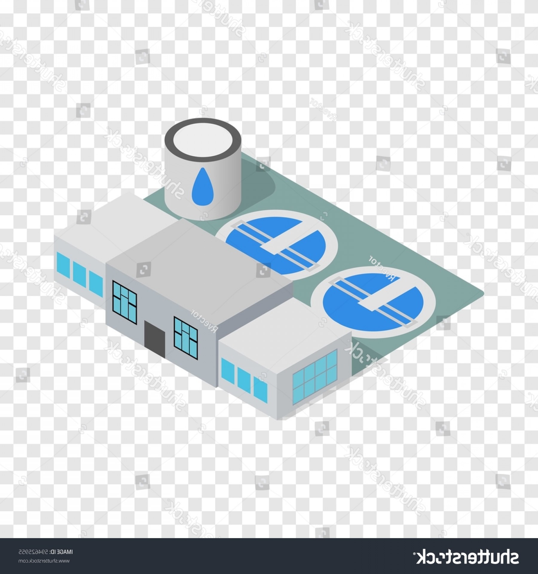 1800x1920 Water Treatment Factory Icon Isometric D Soidergi