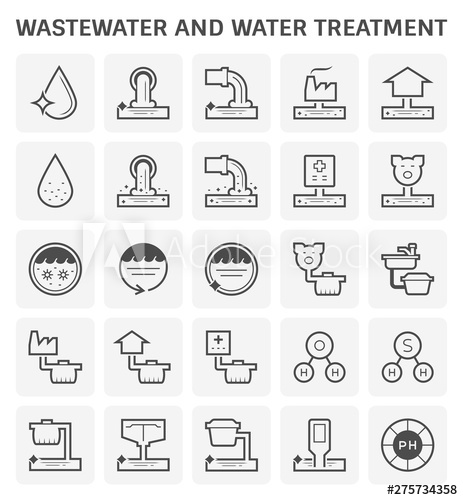 Wastewater Water Treatment Icon 463x500 Wastewater Water Treatment Icon