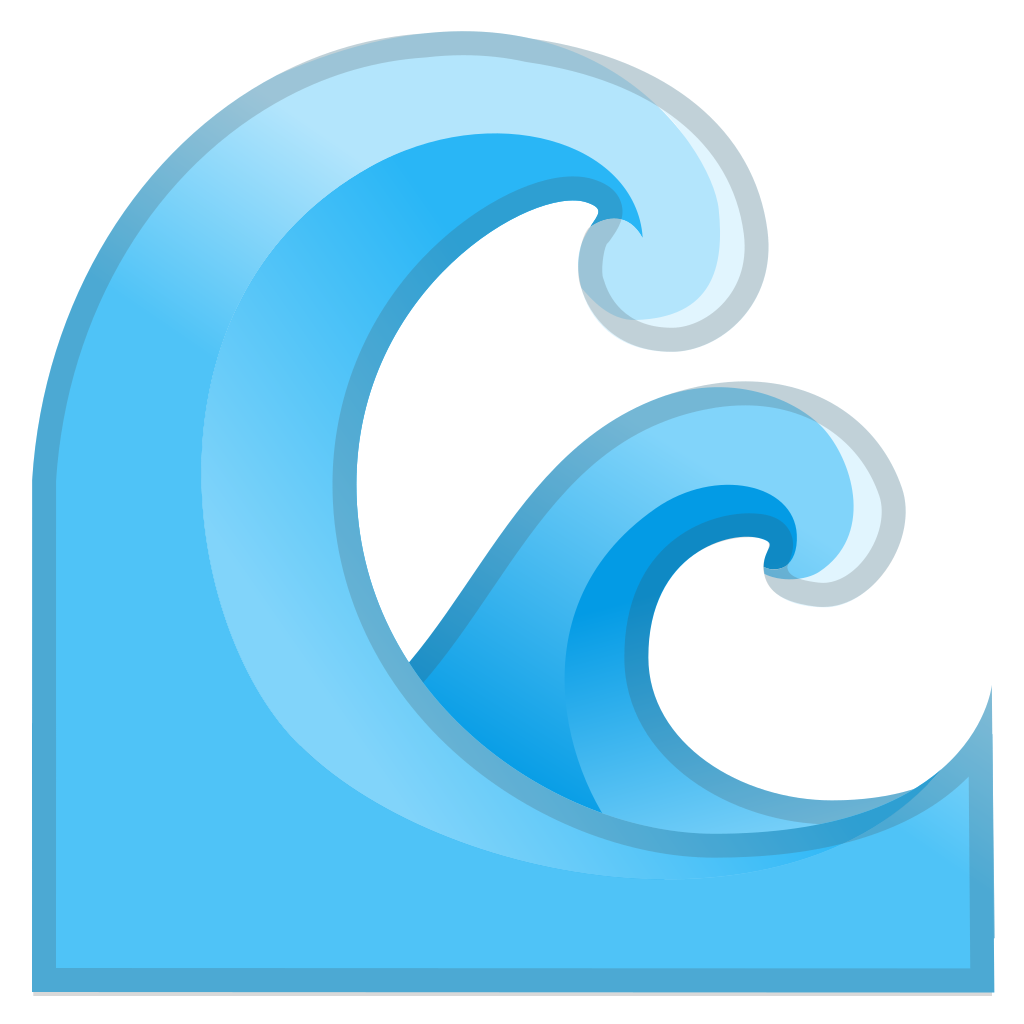 1024x1024 Water Wave Icon Noto Emoji Travel Places Iconset Google