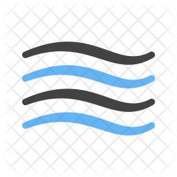 256x256 Water Wave Icon Of Flat Style