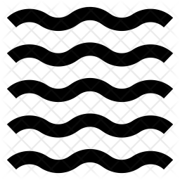 256x256 Water Wave Icon Of Glyph Style