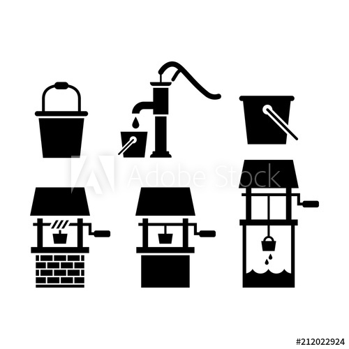 Water Well Icon Set 500x500 Water Well Icon Set