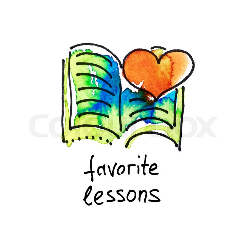 800x800 Sketch Watercolor Icon Of Favorite Stock Vector Colourbox