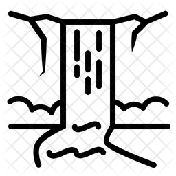 256x256 Waterfall Icon Of Line Style