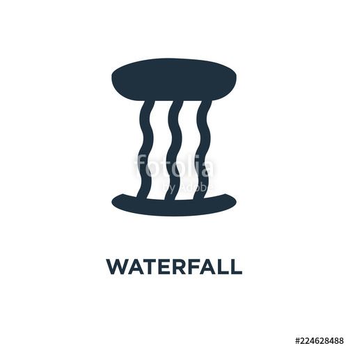 500x500 Waterfall Icon Stock Image And Royalty Free Vector