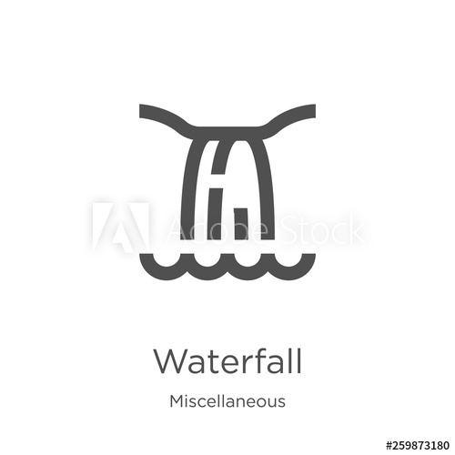 500x500 Waterfall Icon Vector From Miscellaneous Collection Thin Line