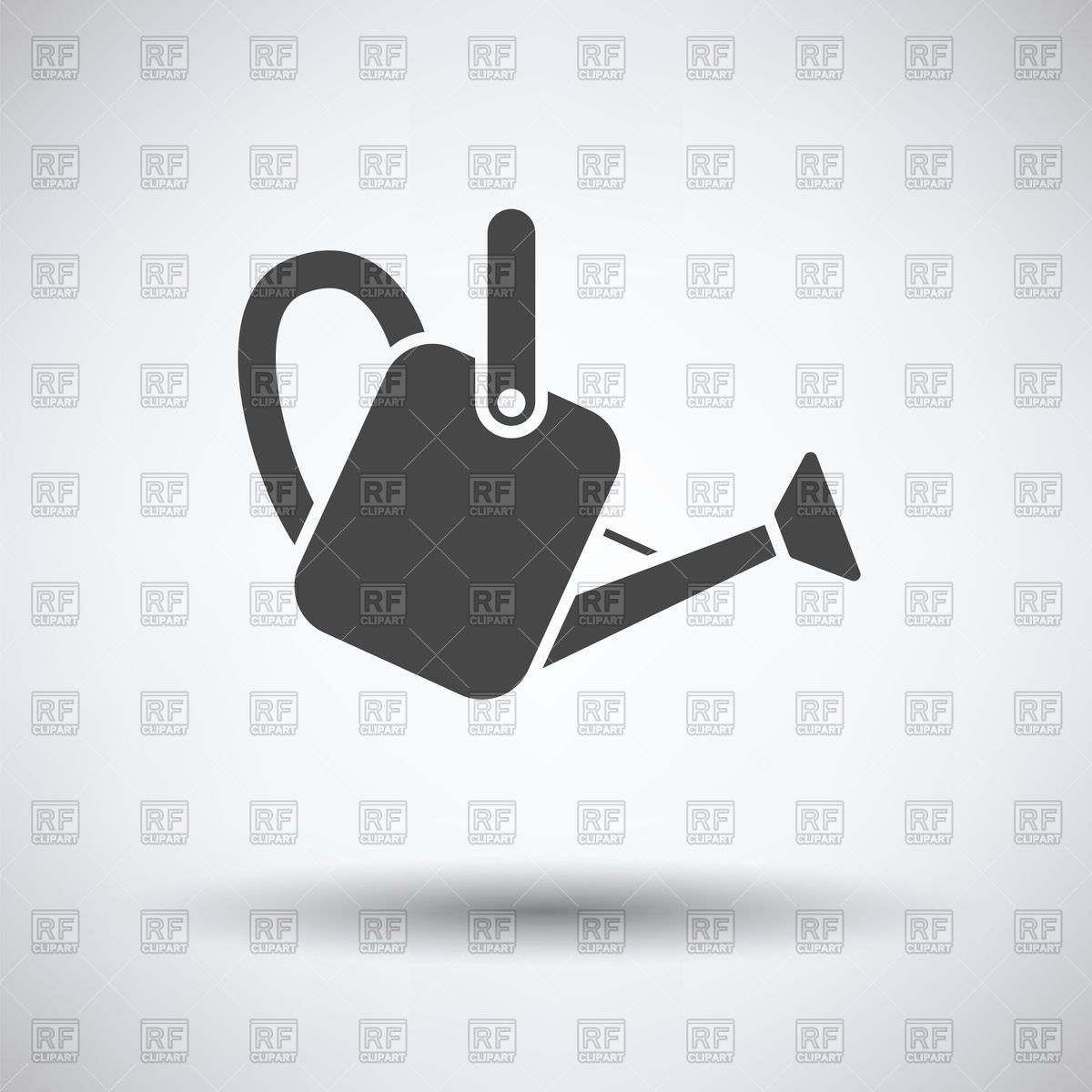 1200x1200 Watering Can Icon On Gray Background Vector Image Of Signs