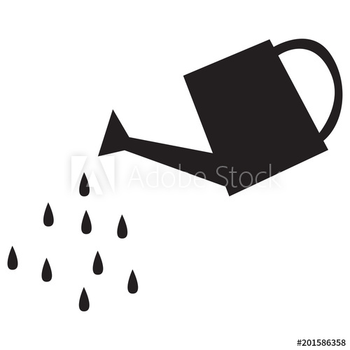 500x500 Watering Can Icon Vector