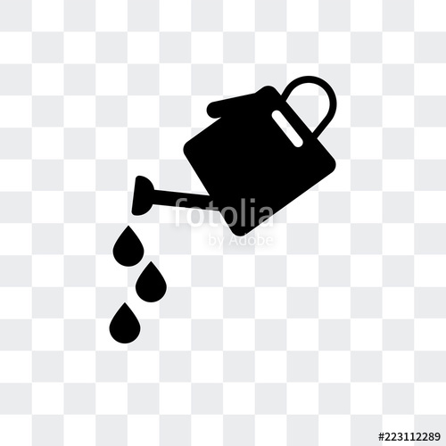 500x500 Watering Can Icon Isolated On Transparent Background Modern