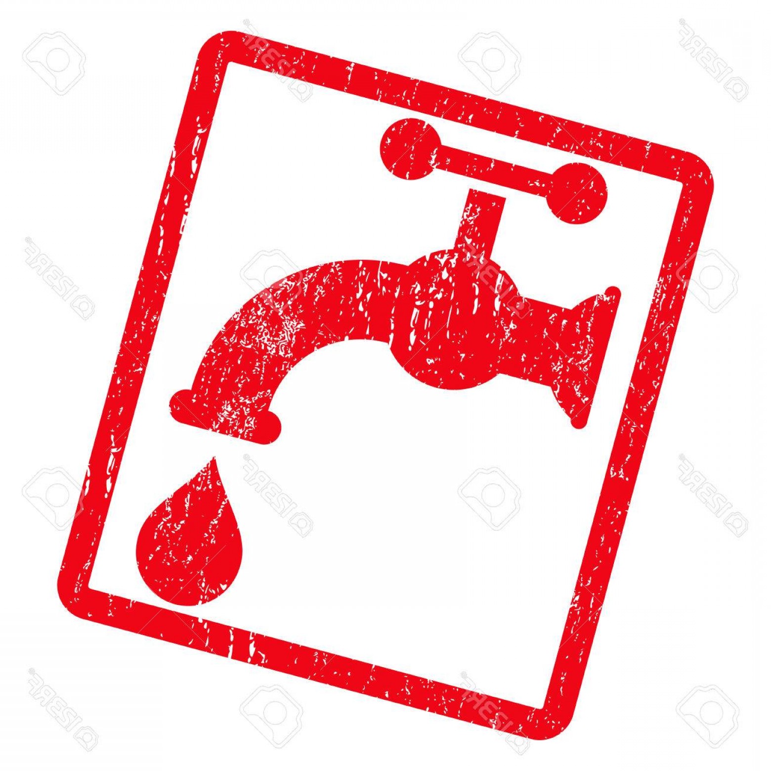 1560x1560 Photostock Vector Water Tap Rubber Seal Stamp Watermark Vector