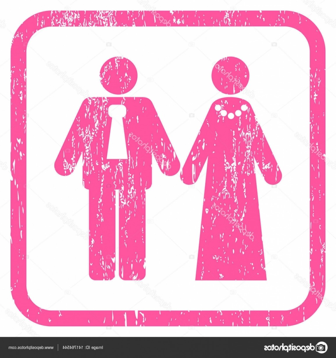 1155x1228 Stock Illustration Newlyweds Icon Rubber Watermark Soidergi