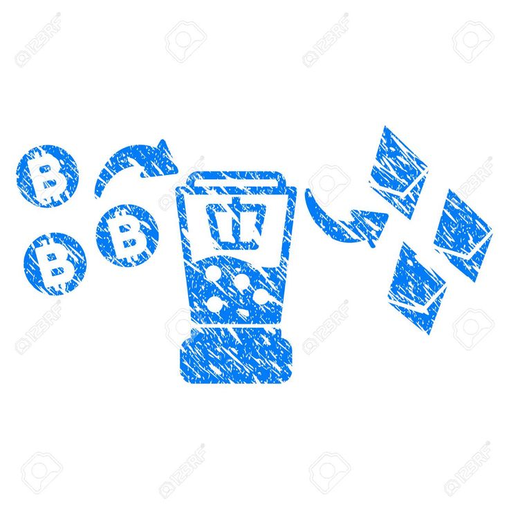 736x736 Vector Blue Grunge Bitcoin Etherium Mixer Rubber Seal Stamp
