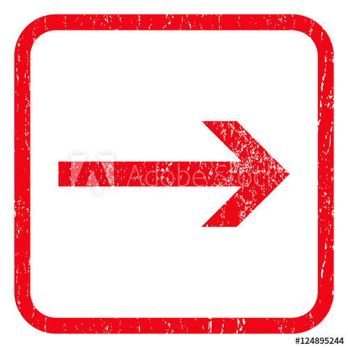500x500 Arrow Right Rubber Seal Stamp Watermark Icon Symbol Inside