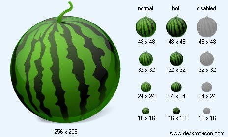 464x280 Watermelon Icon Image Desktop Buffet Icons