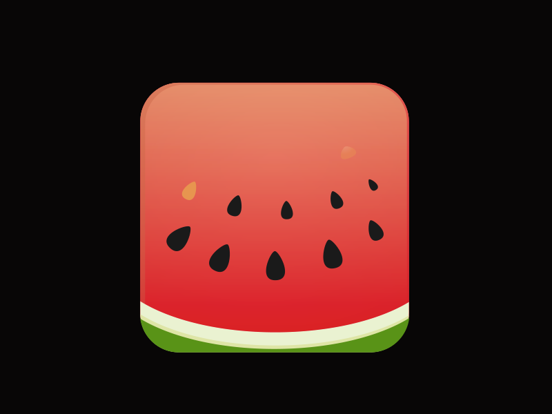 800x600 Watermelon Icon Sketch Freebie