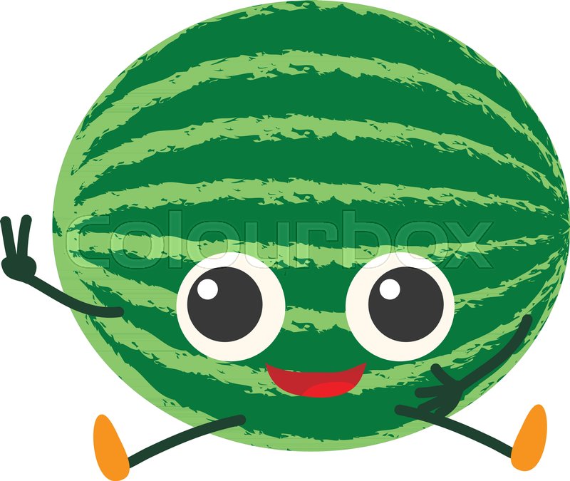800x675 Watermelon Icon Cartoon Illustration Stock Vector Colourbox