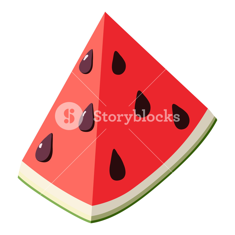 1000x1000 Piece Watermelon Icon Isometric Illustration Of Piece Watermelon