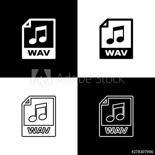 500x500 Set Wav Document Icon Download Wav Button Icons Isolated
