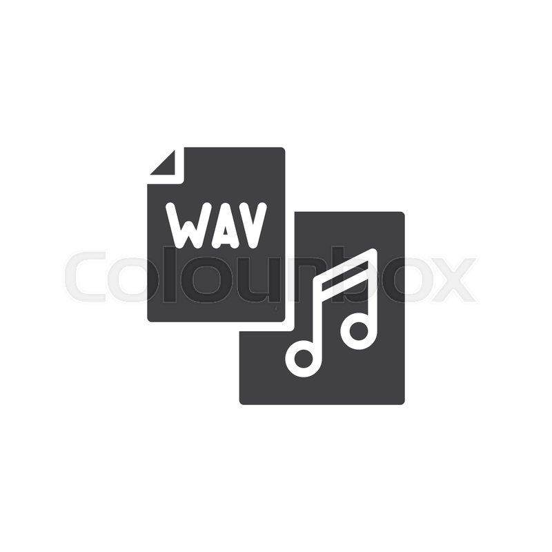 800x800 Wav Format Vector Icon Filled Stock Vector Colourbox