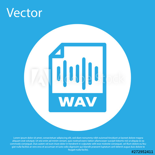 500x500 Blue Wav Document Icon Download Wav Button Icon Isolated