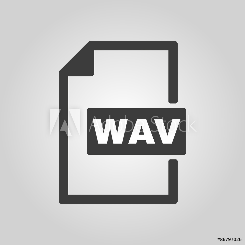 1000x1000 Photo Art Print The Wav Icon Audio Format Symbol Flat