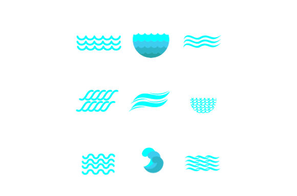 580x382 Waves Icon Set Graphic