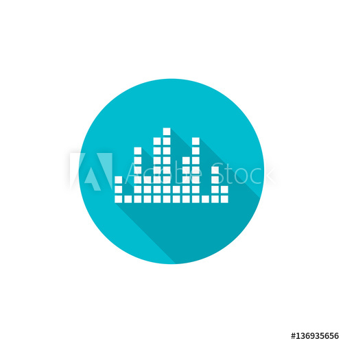 500x500 Music Sound Wave Vector Icon Audio Technology, Musical Pulse