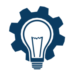 250x250 Icon Of A Lightbulb In The Middle Of A Gear Wave Business Solutions