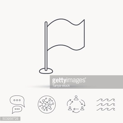 416x416 Waving Flag Location Pointer Premium Clipart