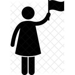 256x256 Waving Flag Icon Of Glyph Style