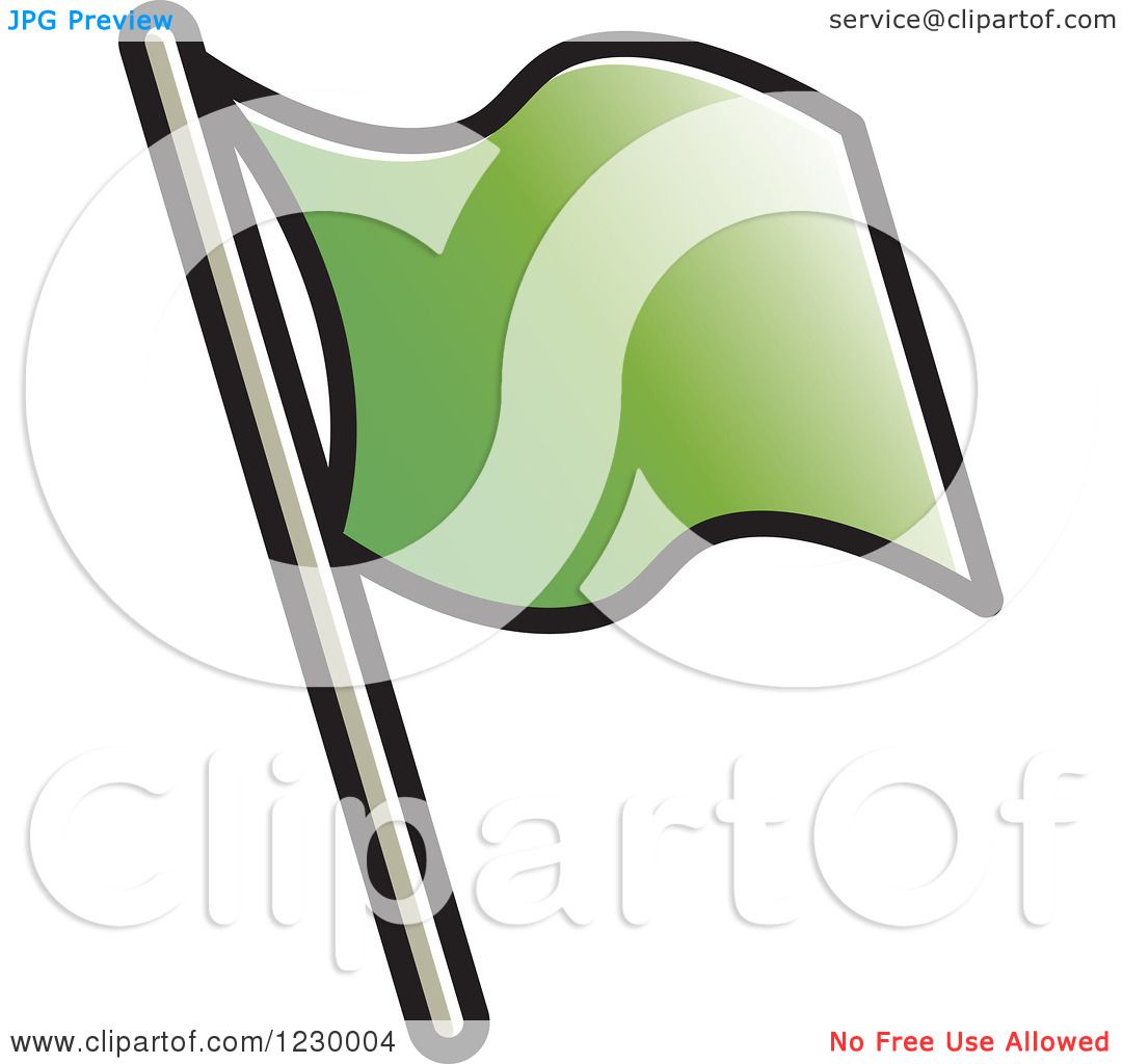 1080x1024 Clipart Of A Green Waving Flag Icon