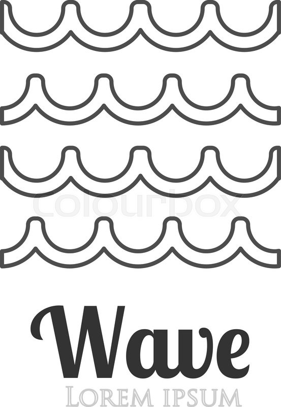 553x800 Abstract Outline Wavy Icon Company Stock Vector Colourbox