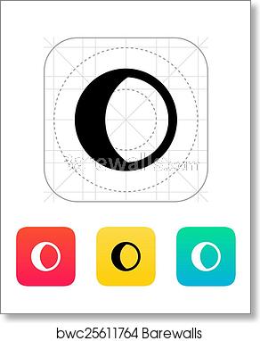 292x382 Waxing Gibbous Moon Icon, Art Print Barewalls Posters Prints