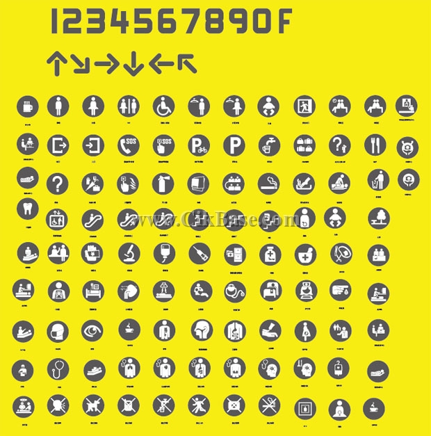 620x627 Free Vector Hospital Wayfinding System Icons Downloads