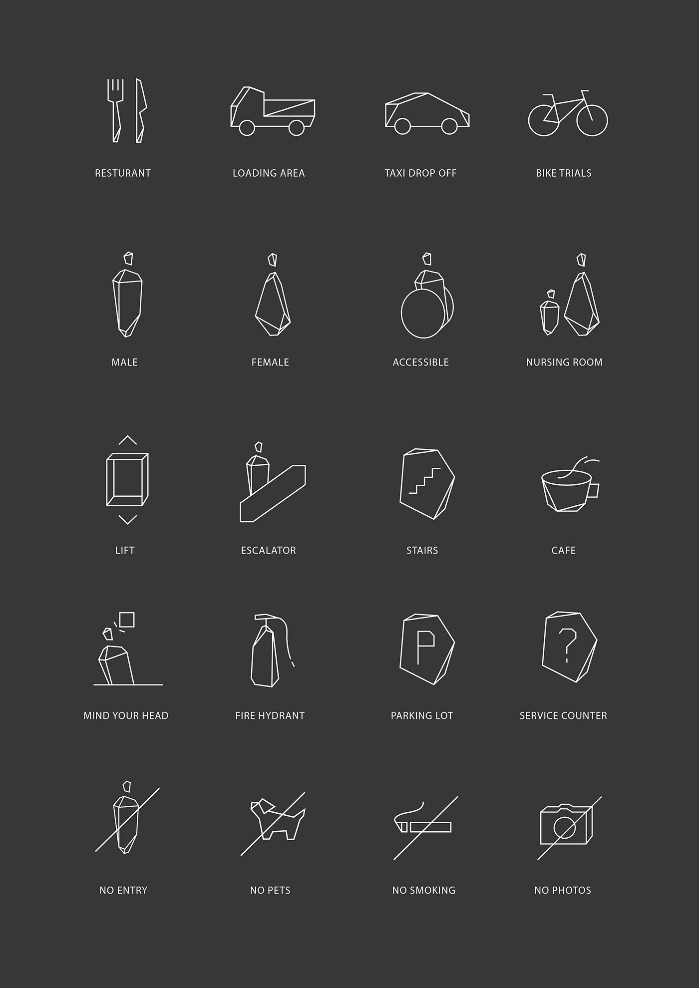 1400x1979 Retail Wayfinding Icon On Behance Car Park