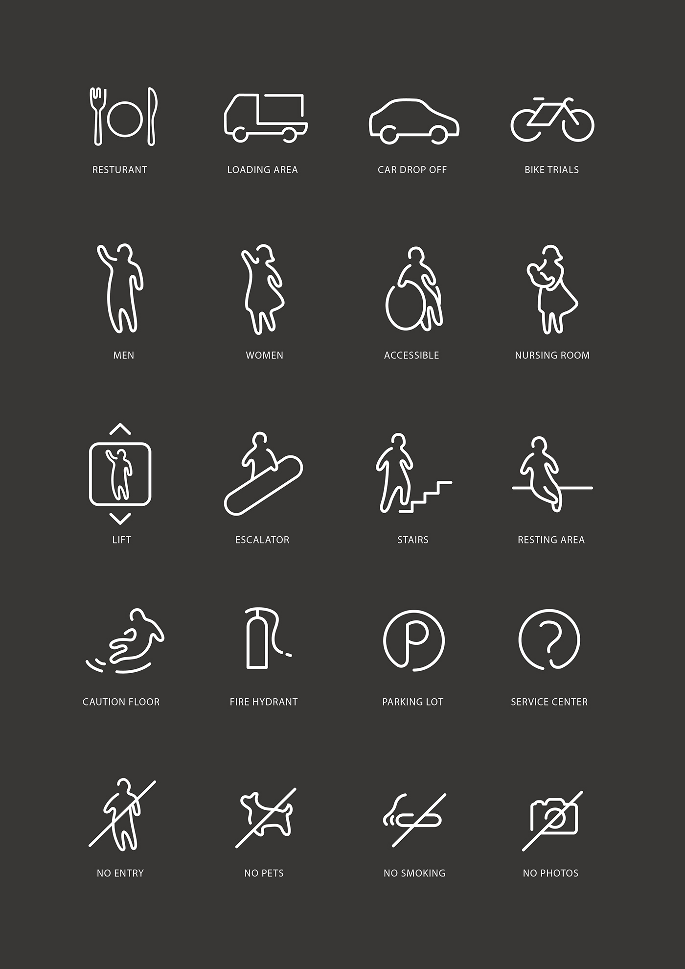 1400x1979 Wayfinding Icon On Behance