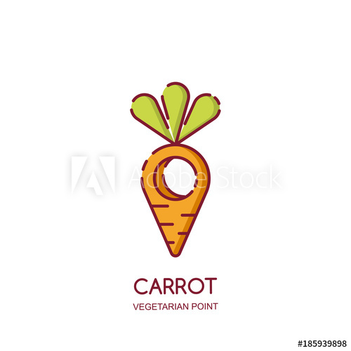 500x500 Vector Logo, Icon, Emblem Design Template For Vegan And Vegetarian