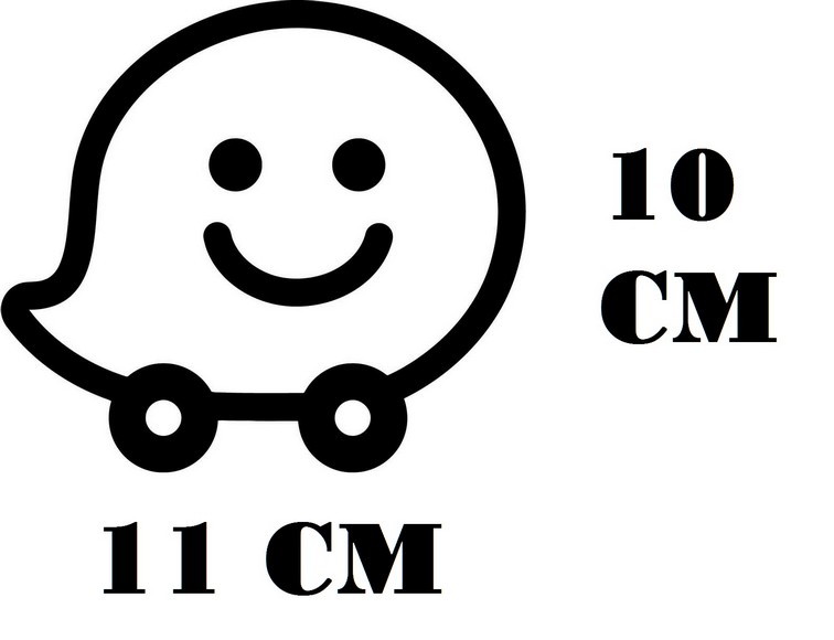 756x580 Adesivo Logo Waze Icon Transporte Com Frete Gratis