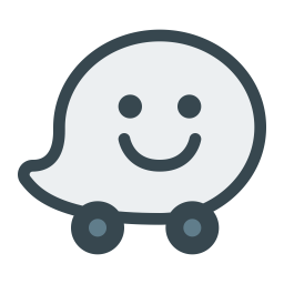 256x256 Waze Logo Icon Of Flat Style