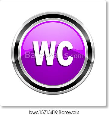 362x382 Wc Icon, Art Print Barewalls Posters Prints