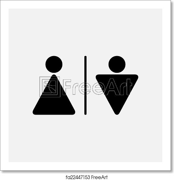 561x581 Free Art Print Of Male And Female Icon Male And Female Wc Icon