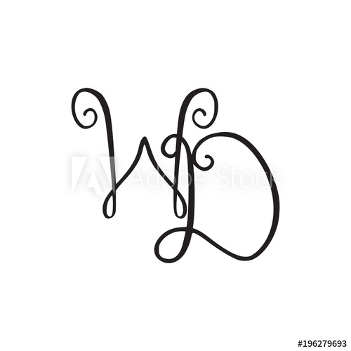 500x500 Handwritten Monogram Wd Icon