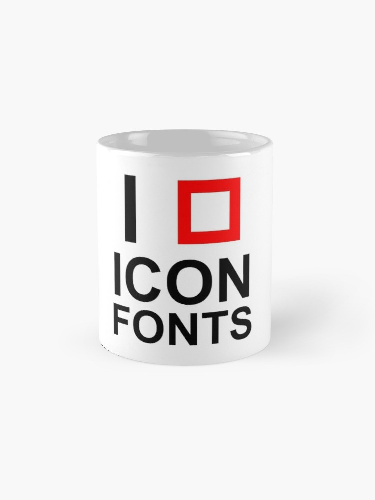 750x1000 I Love Icon Fonts Mug