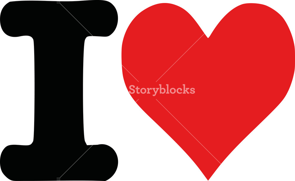 1000x615 I Love Icon Red Heart Royalty Free Stock Image
