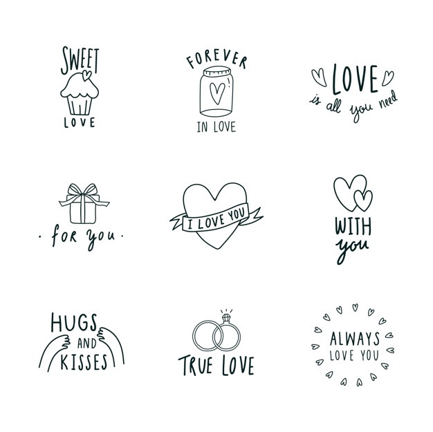626x625 Symbols Of Love Icon Set Vector Vector Free Download