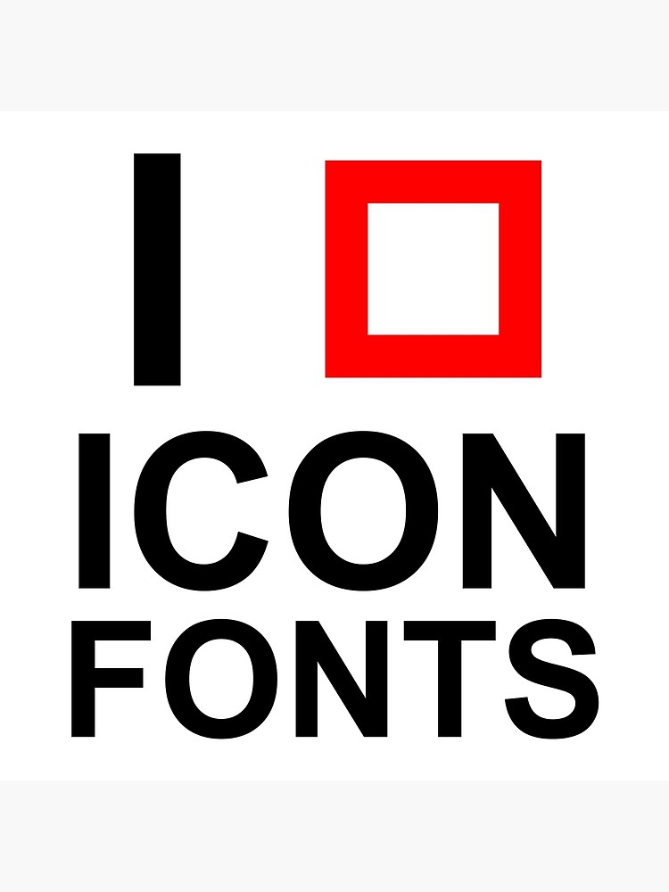 750x1000 I Love Icon Fonts Metal Print